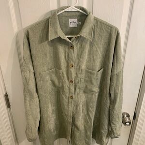 Green Button-Up Shirt